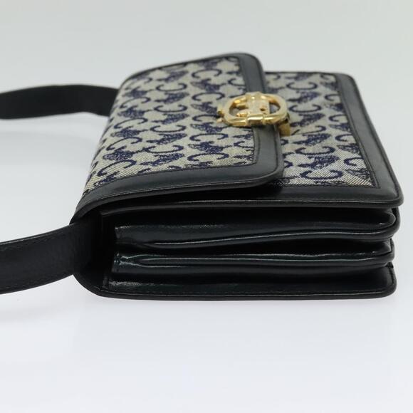 CELINE C Sulky Shoulder Bag Canvas Brown Gold - Picture 4 of 13